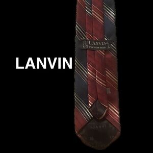 Lanvin Necktie Red Blue Stripes